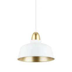 Lampa wisząca biało-złota MENSA
