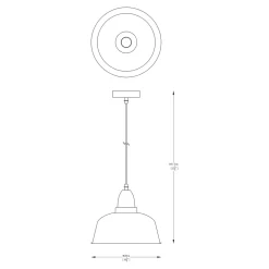 Lampa wisząca biało-złota MENSA