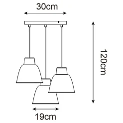 Lampa wisząca biały mat ORLO III
