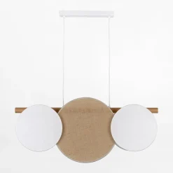 Lampa wisząca boho abażur juta biały PULSE