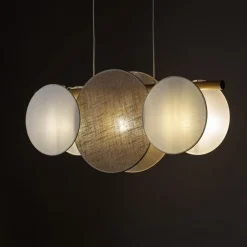 Lampa wisząca boho abażur juta biały PULSE