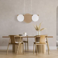 Lampa wisząca boho abażur juta biały PULSE
