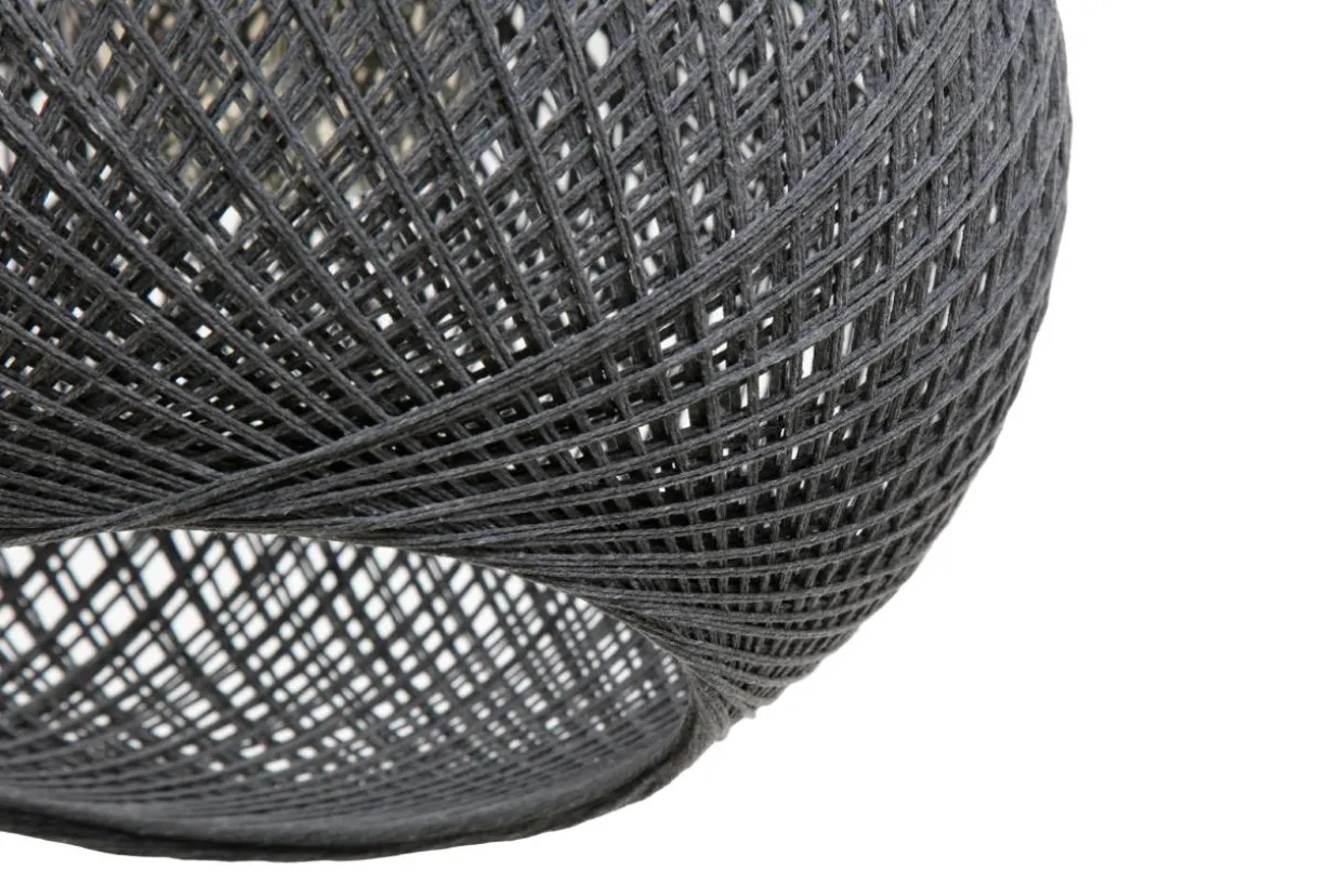 Lampa wisząca boho pleciona szara YUMAK