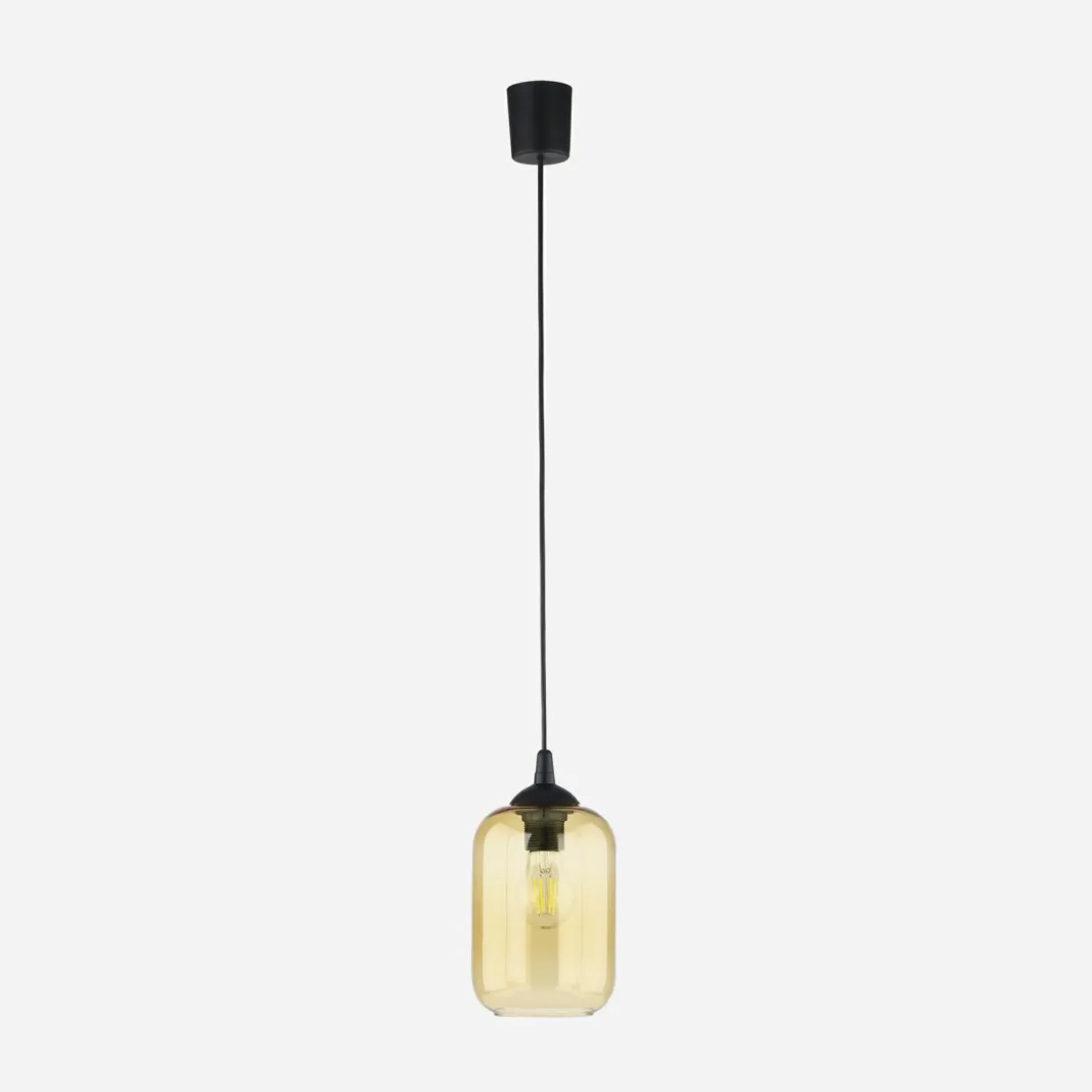 Lampa wisząca bursztynowy klosz MIX fi 14 cm