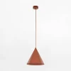 Lampa wisząca ceglana czerwień CONO