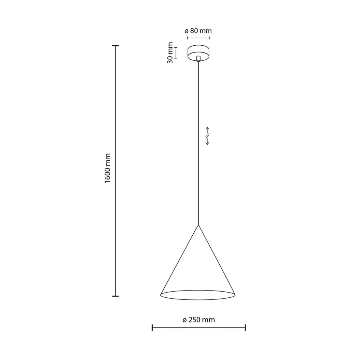 Lampa wisząca ceglana czerwień CONO