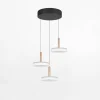 Lampa wisząca CELESTE LED 3 dyski kawowa