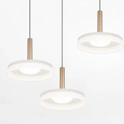Lampa wisząca CELESTE LED 3 dyski kawowa