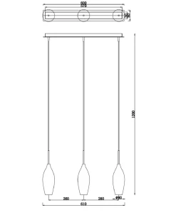 Lampa wisząca CHAMPAGNE SMOKY 3