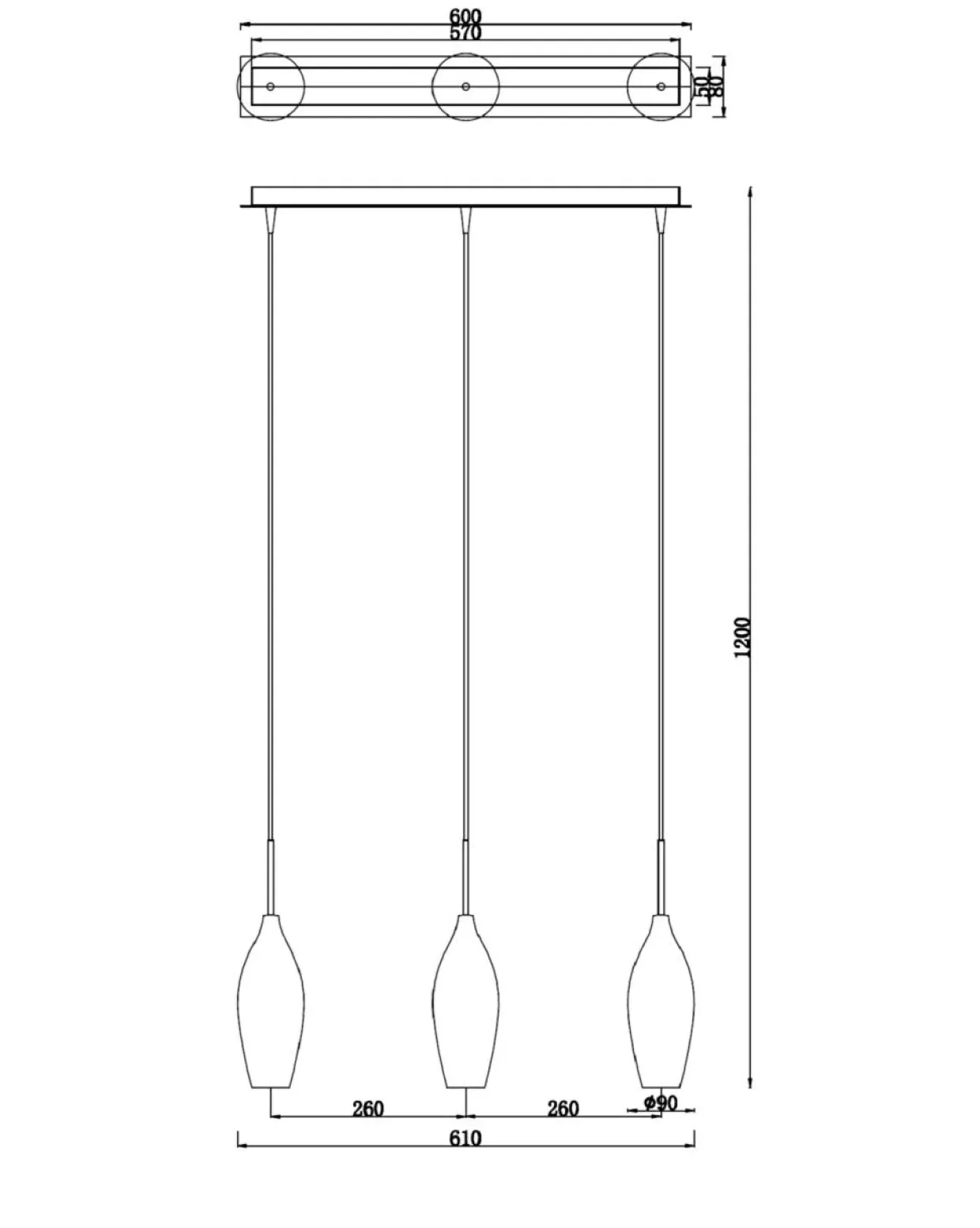 Lampa wisząca CHAMPAGNE SMOKY 3