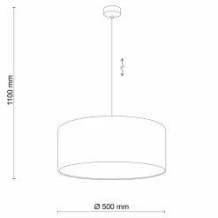 Lampa wisząca ciemnoszara EARTH 50 cm