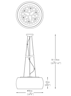 Lampa wisząca CRYSTAL 6 50cm