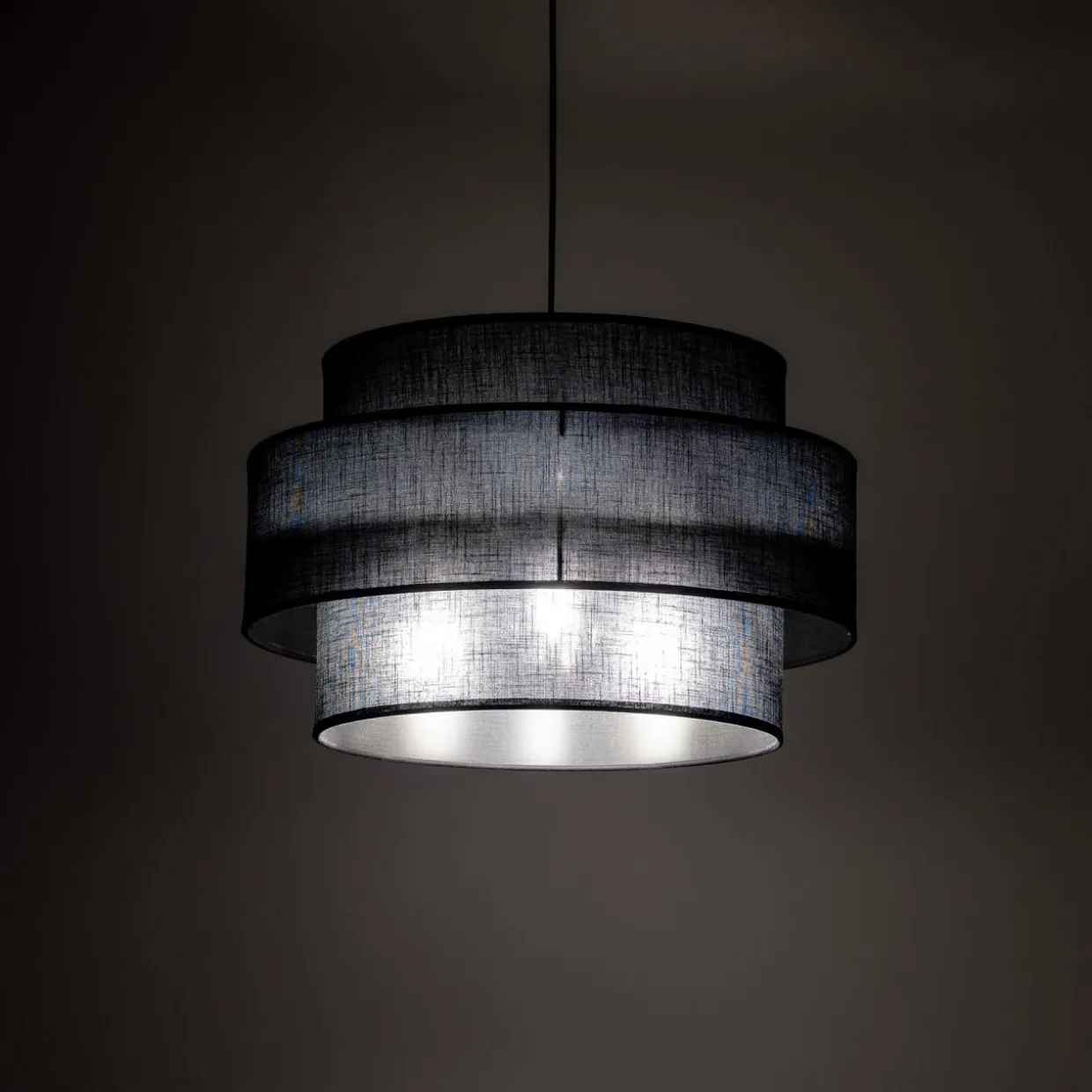 Lampa wisząca czarna CALISTO fi 50 cm