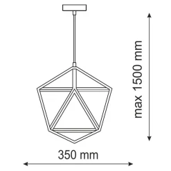 Lampa wisząca czarna DENMARK