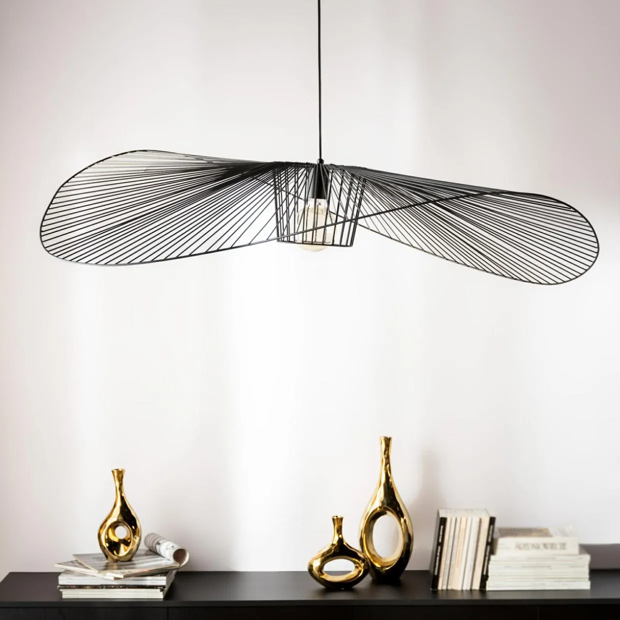Lampa wisząca czarna KAPELUSZ