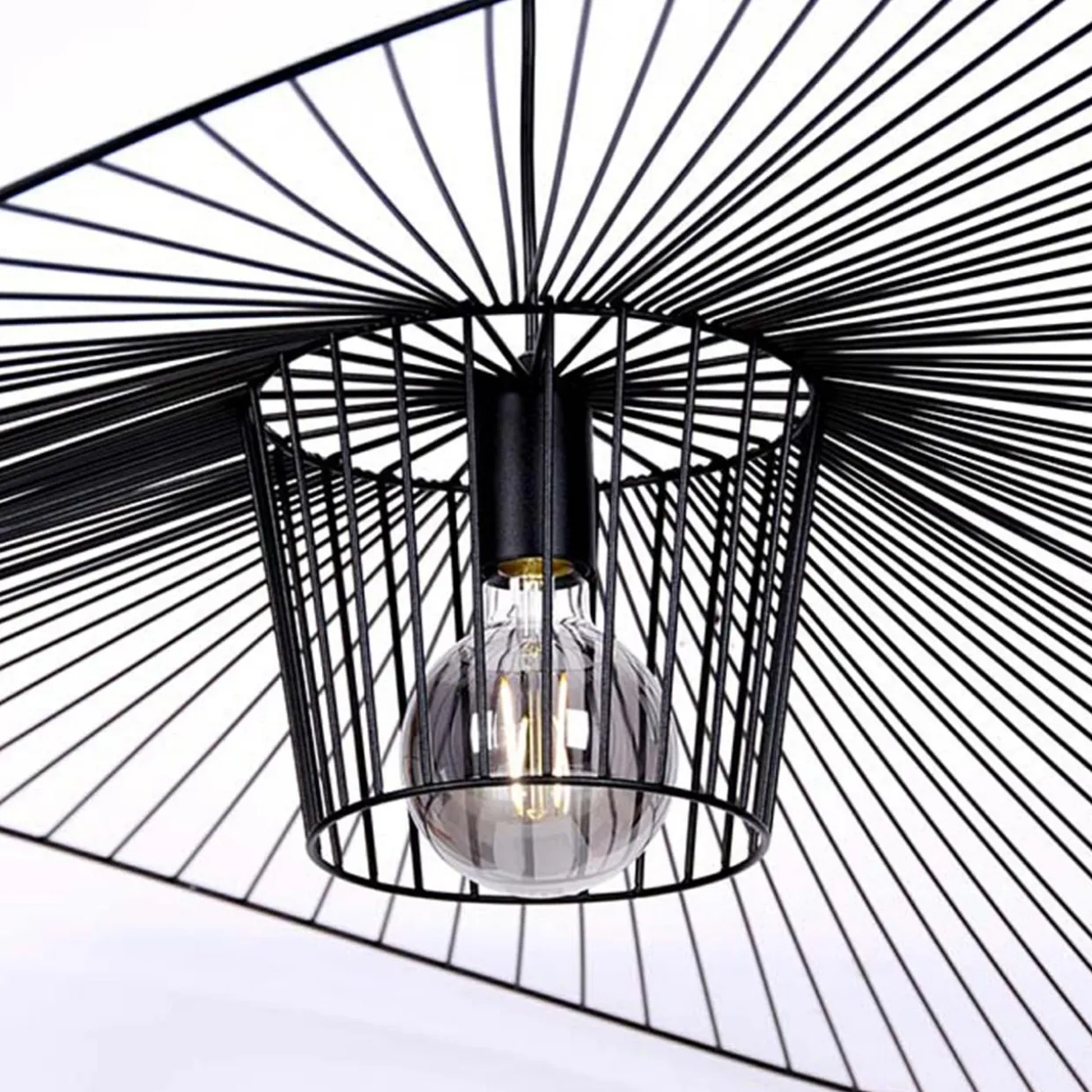 Lampa wisząca czarna KAPELUSZ