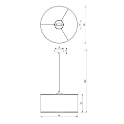 Lampa wisząca czarna LOFT I