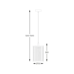Lampa wisząca czarna SERGIO 15 cm