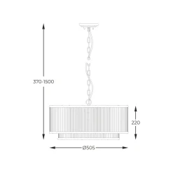Lampa wisząca czarna SERGIO 50 cm