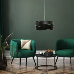 Lampa wisząca czarna TORNADO
