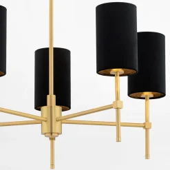 Lampa wisząca czarno-złota ABRUZZO