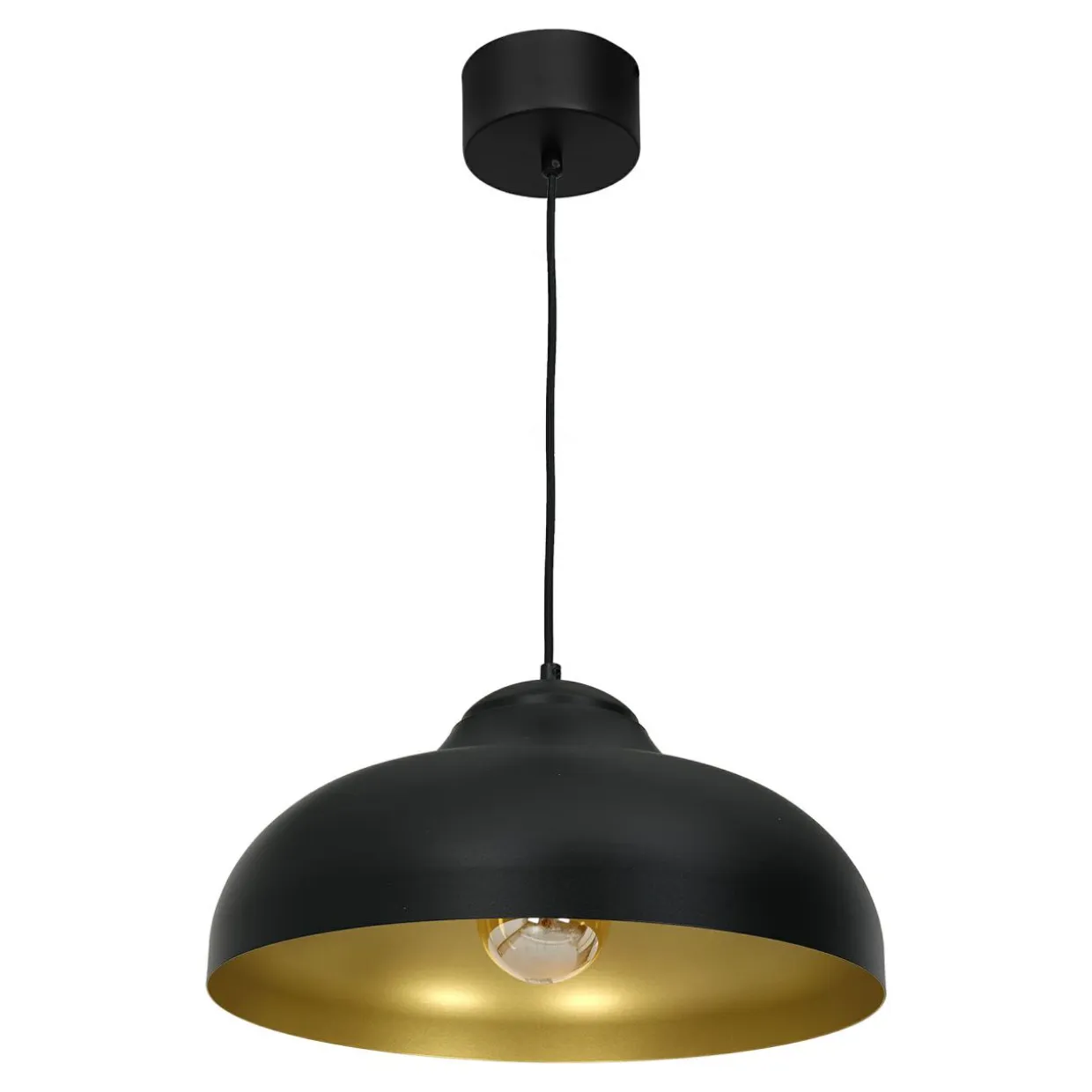 Lampa wisząca czarno-złota BASCA
