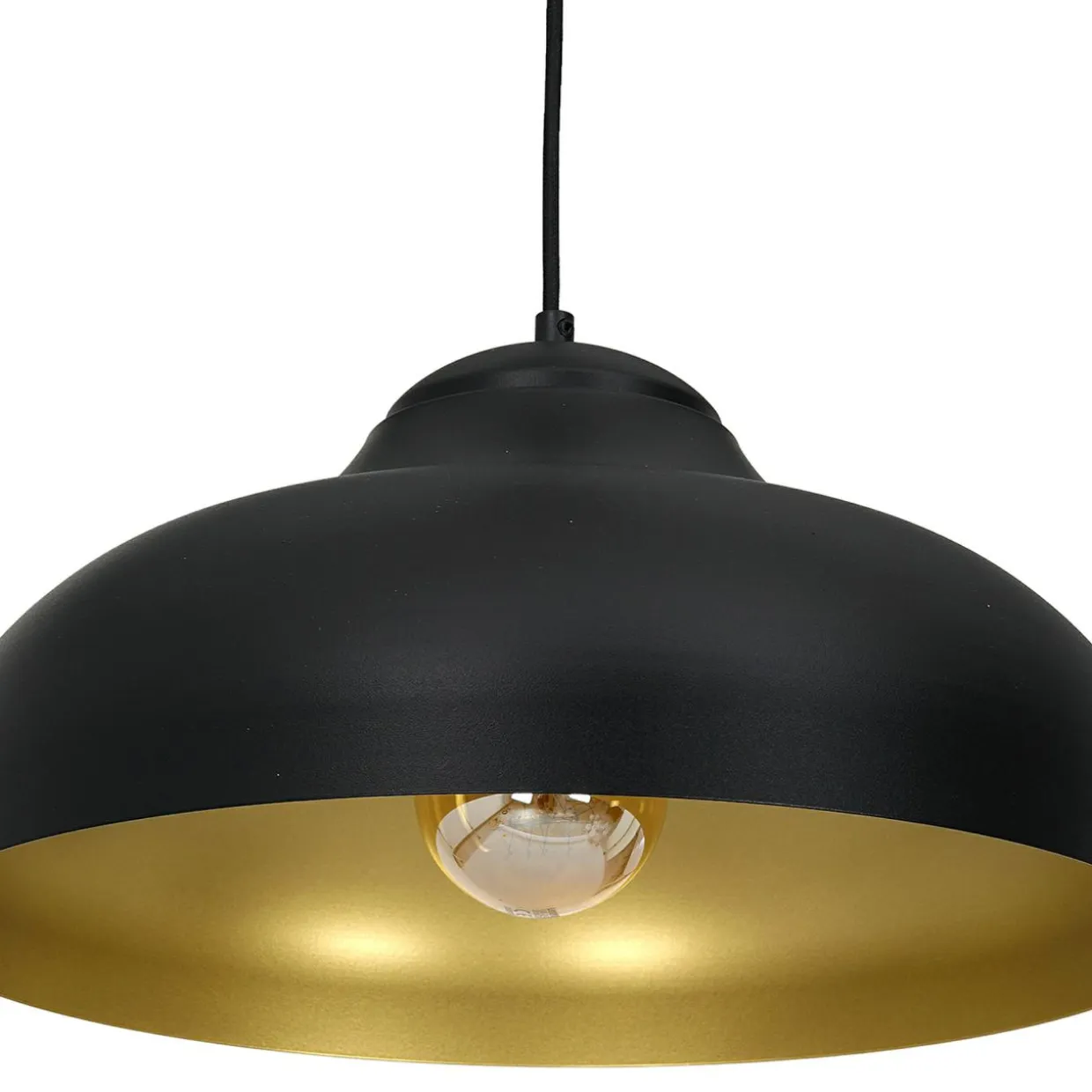 Lampa wisząca czarno-złota BASCA