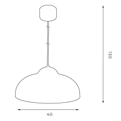 Lampa wisząca czarno-złota BASCA