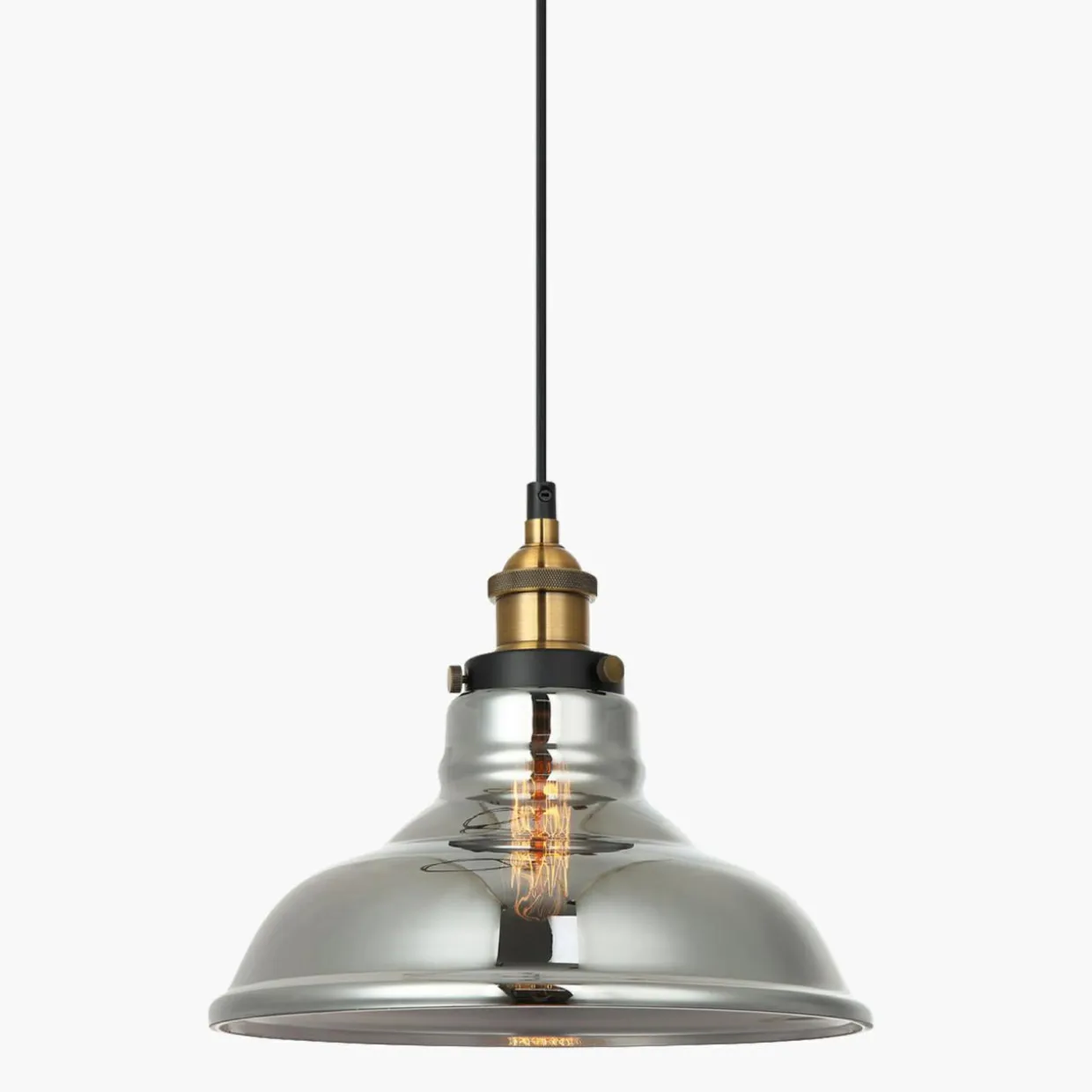 Lampa wisząca czarno-złota HUBERT