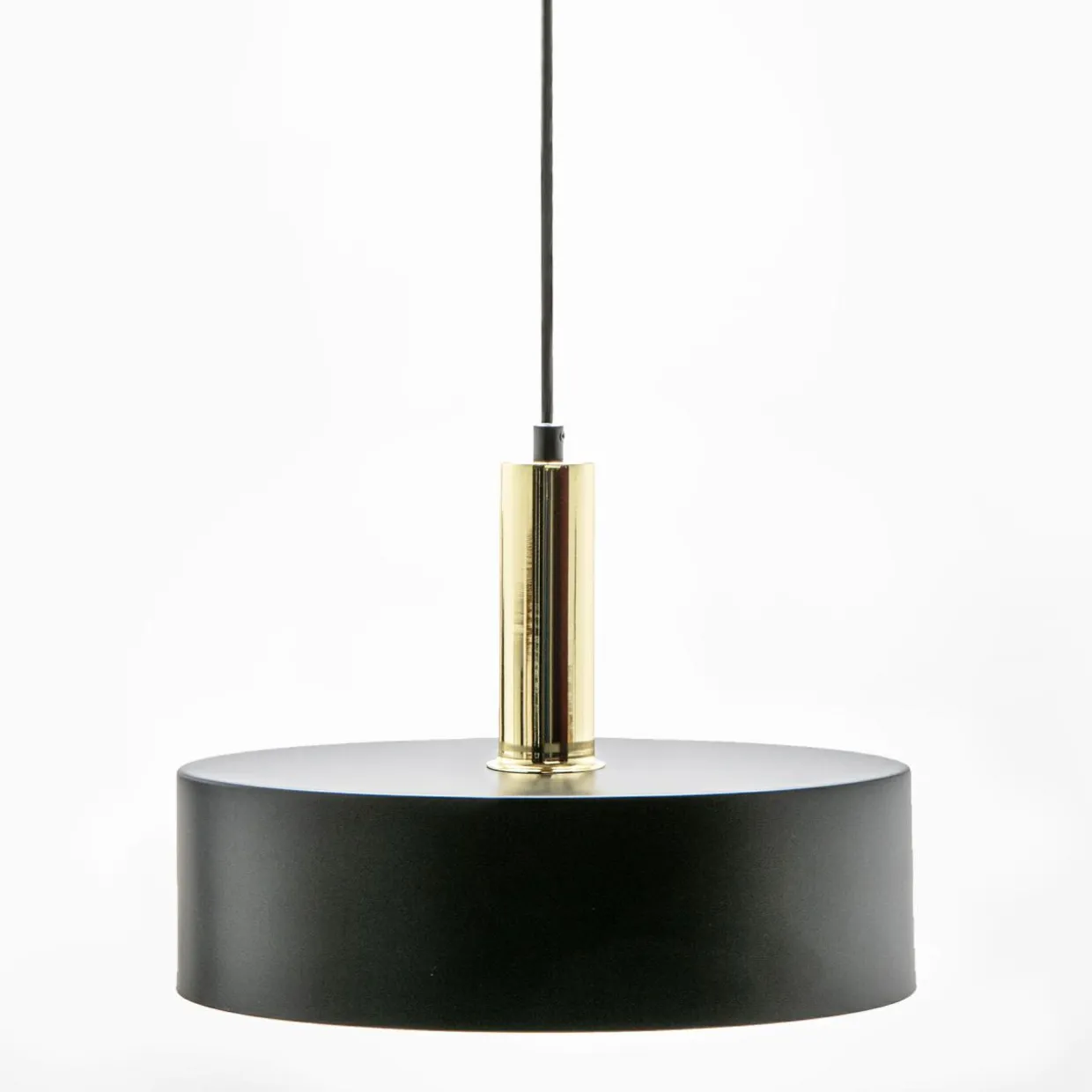 Lampa wisząca czarno-złota LEO 40,5 cm