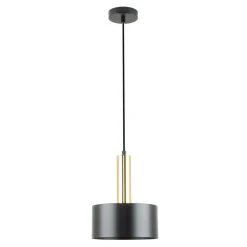 Lampa wisząca czarno-złota LEO 20 cm