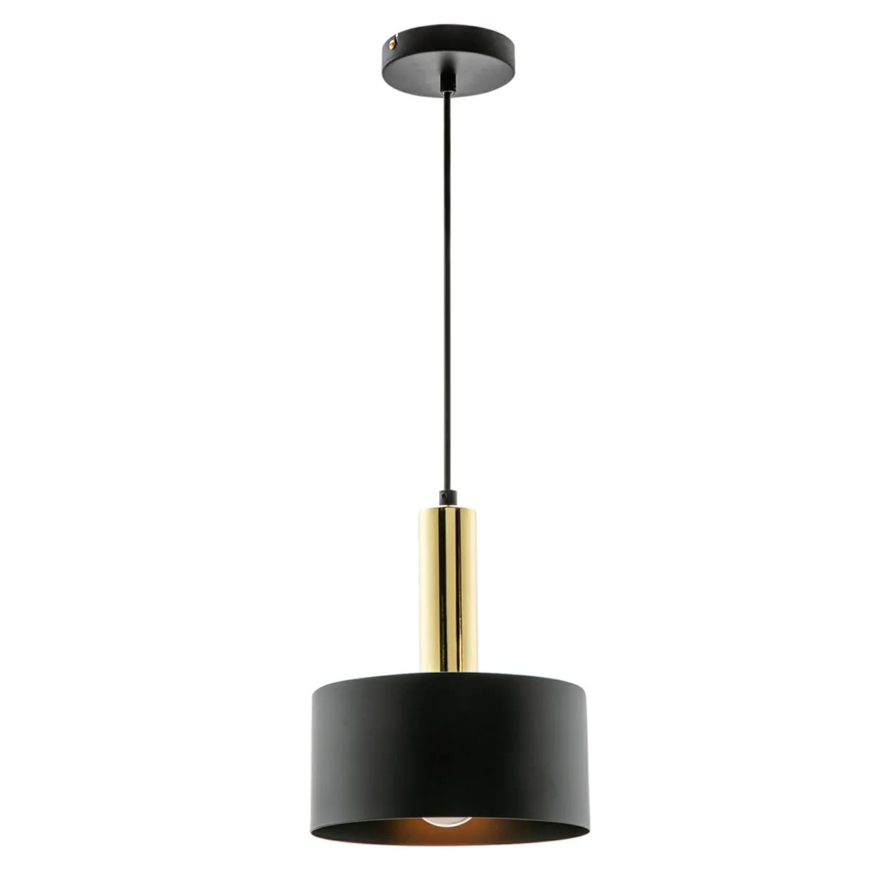 Lampa wisząca czarno-złota LEO 20 cm