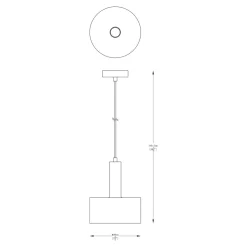 Lampa wisząca czarno-złota LEO 20 cm