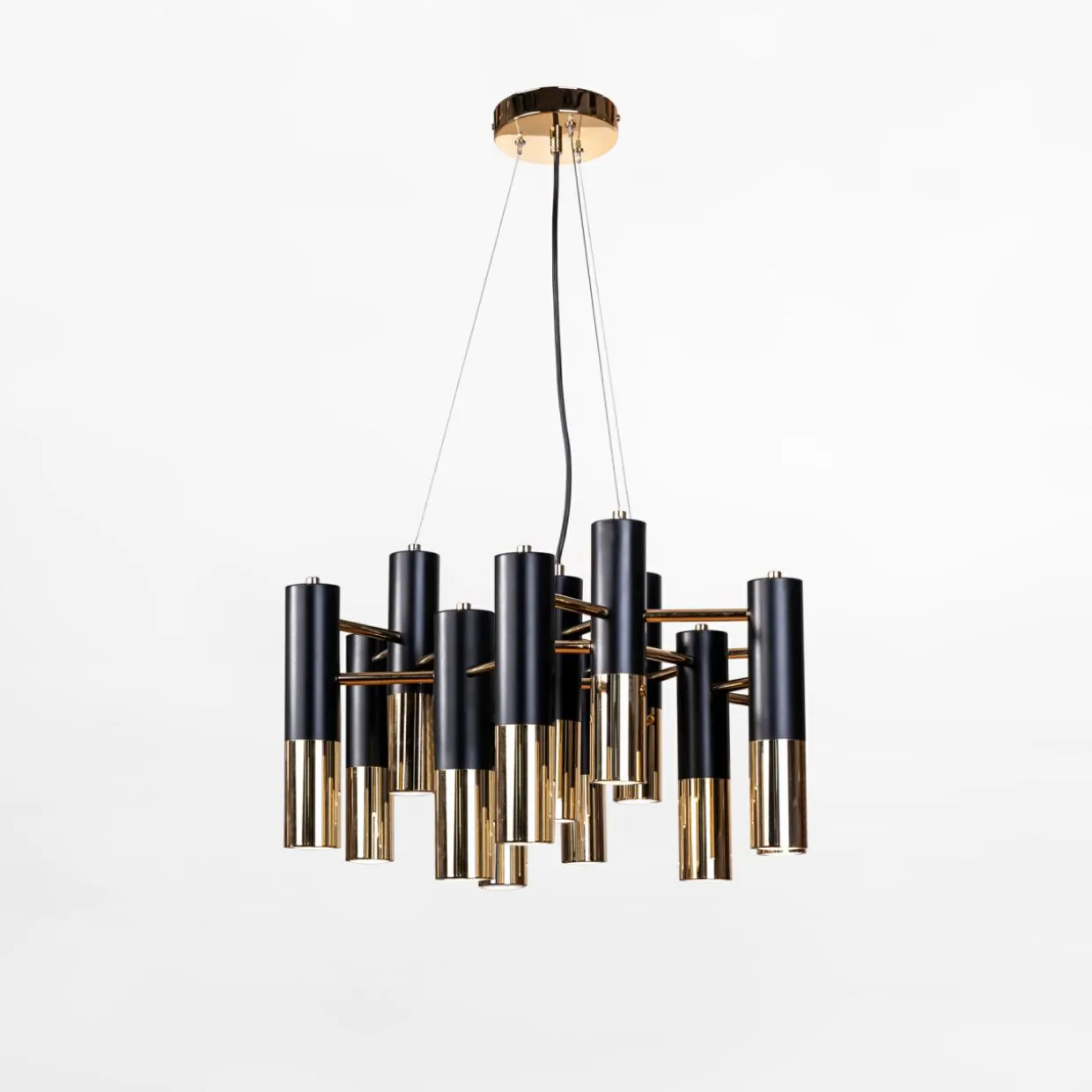 Lampa wisząca czarno-złota ORINO