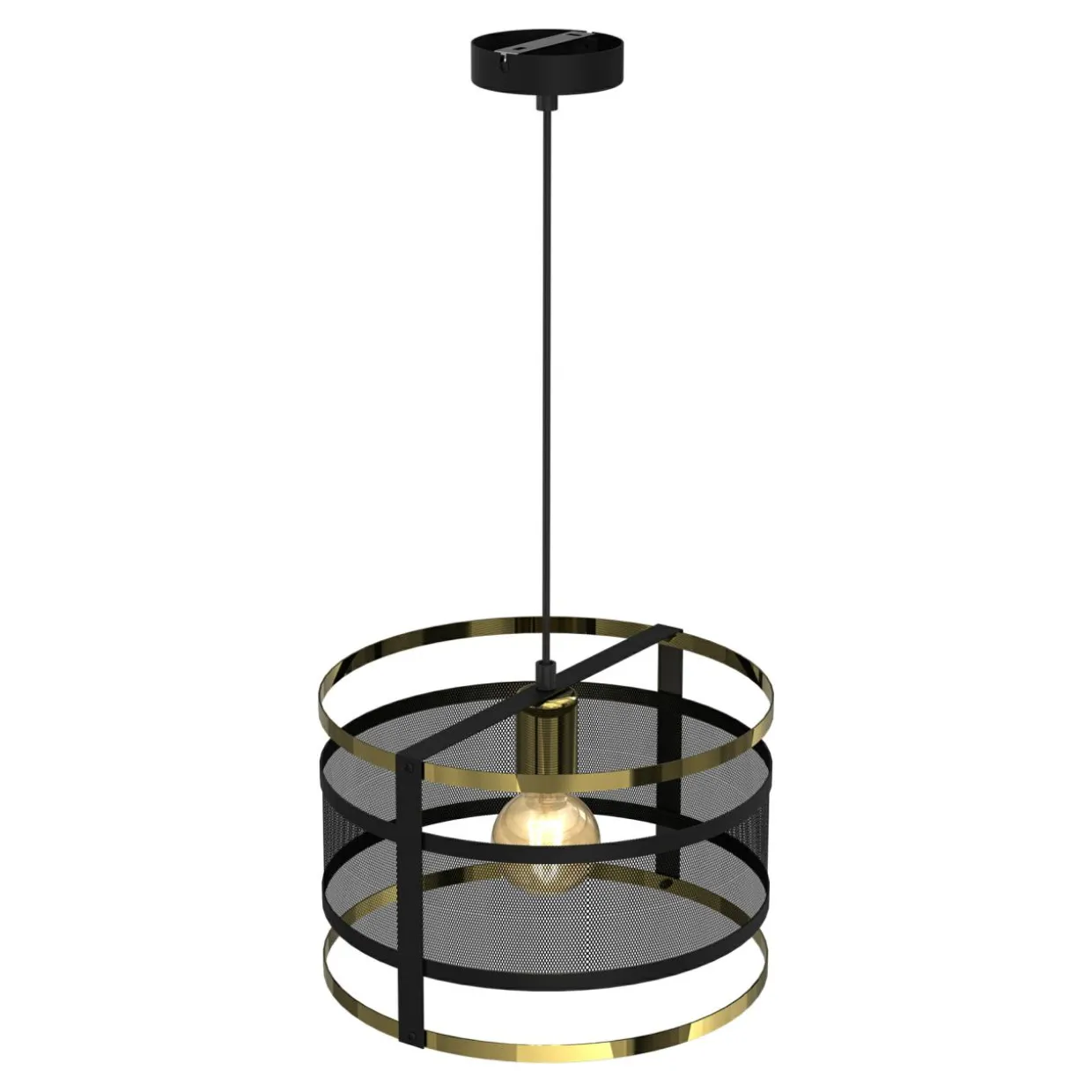 Lampa wisząca czarno-złota RIM