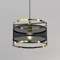 Lampa wisząca czarno-złota RIM