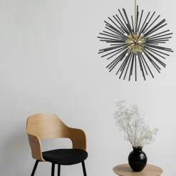 Lampa wisząca czarno-złota URCHIN