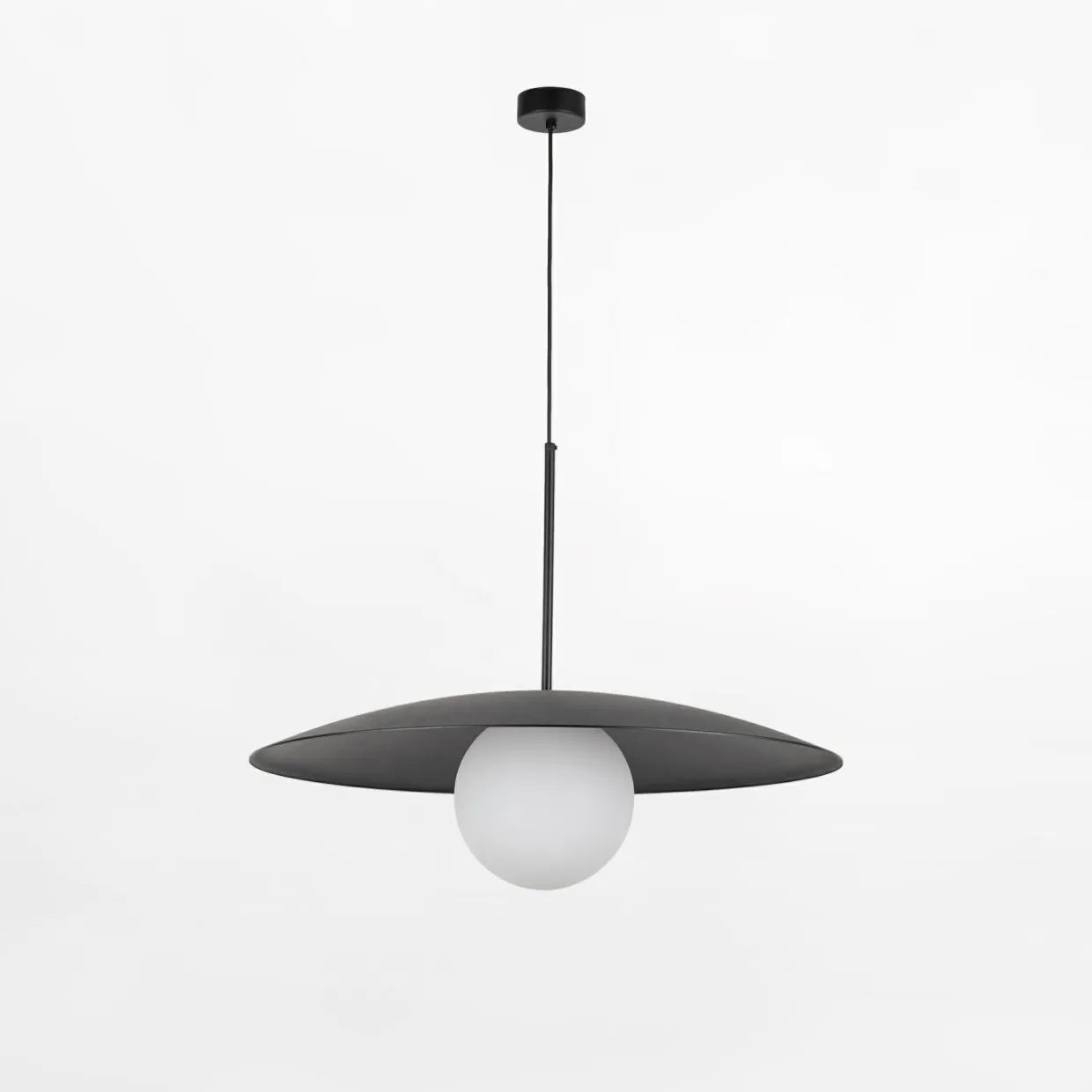Lampa wisząca czarny mat SLATE BLACK GLASS
