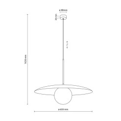 Lampa wisząca czarny mat SLATE BLACK GLASS