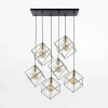Lampa wisząca designerska czarno-złota ALAMBRE VI