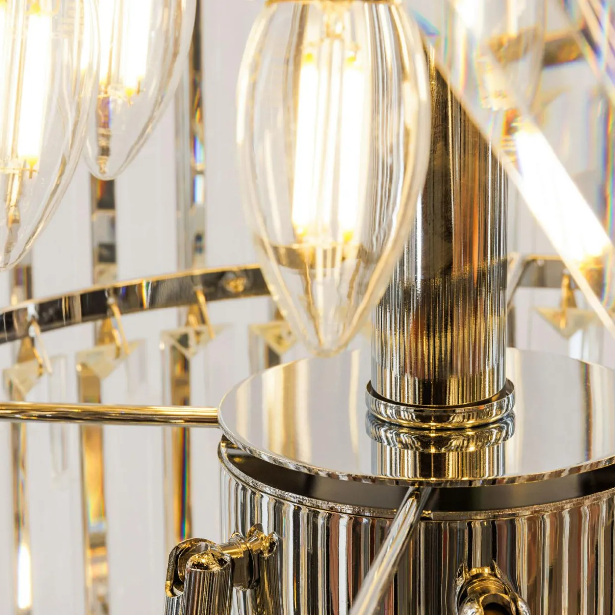 Lampa wisząca do salonu glamour chrom LUXE 330 cm