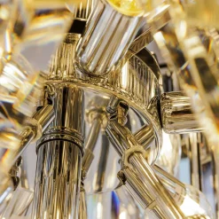 Lampa wisząca do salonu glamour chrom LUXE 160 cm