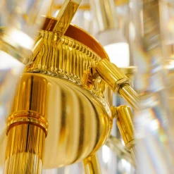 Lampa wisząca do salonu glamour złota LUXE 160 cm