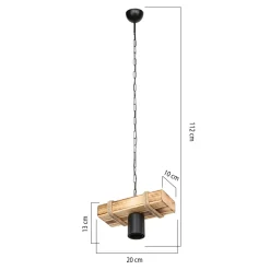 Lampa wisząca drewniana LAGUN I