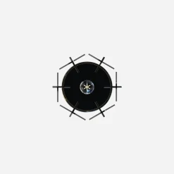 Lampa wisząca dymione szkło czarna NIRA φ16 cm