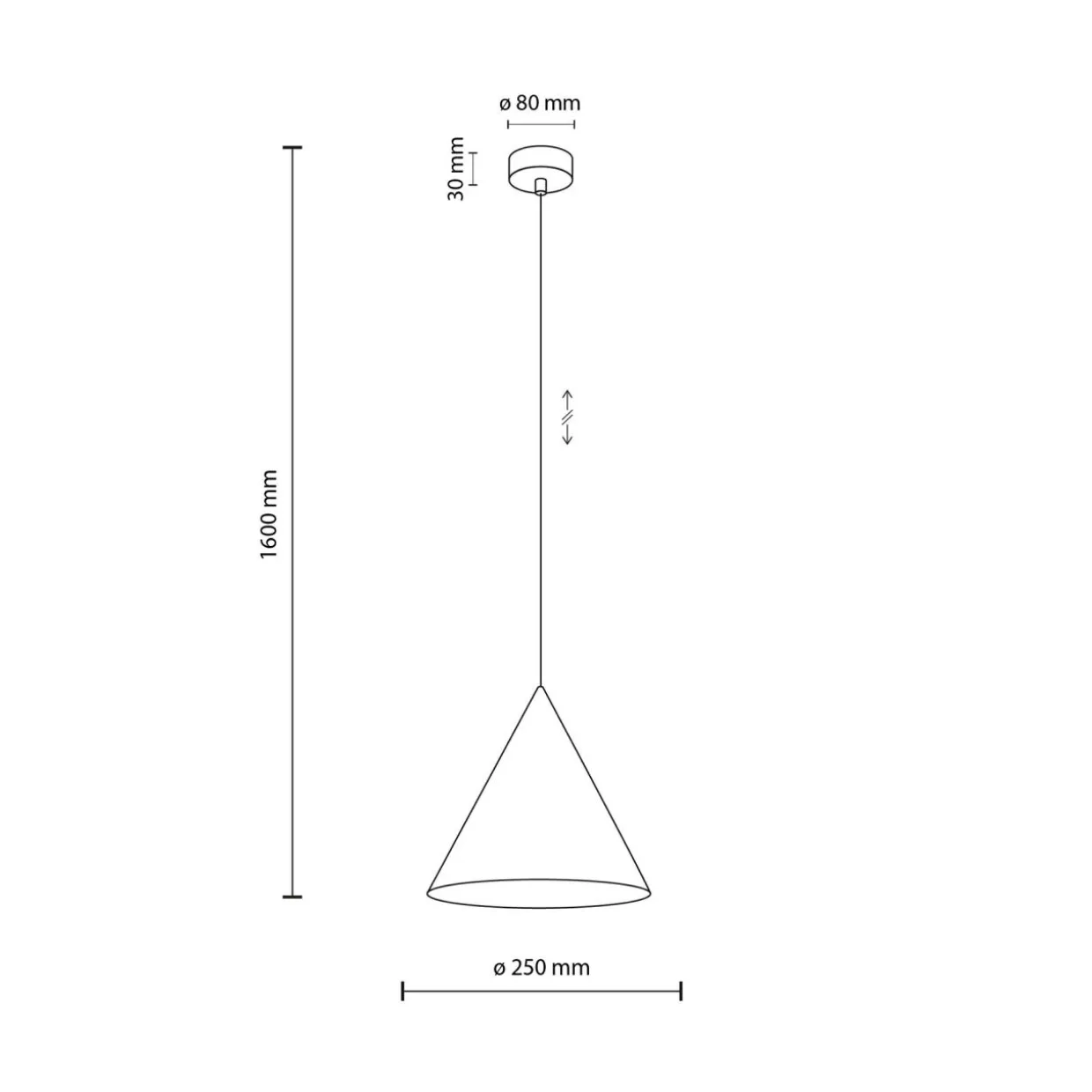 Lampa wisząca geometryczna miętowa CONO