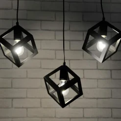 Lampa wisząca geometryczna 3-punktowa SWEDEN WOOD