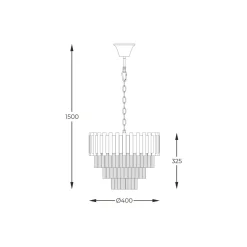 Lampa wisząca glamour złota PRIMA