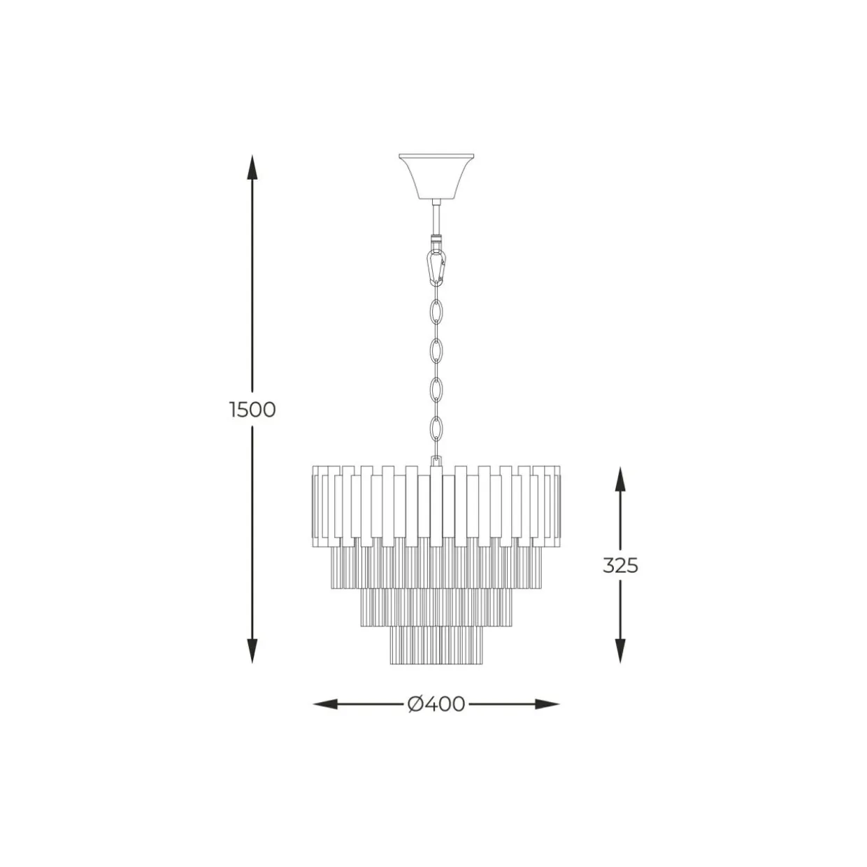 Lampa wisząca glamour złota PRIMA