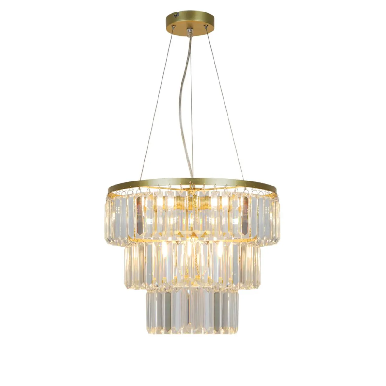 Lampa wisząca glamour złota TIFANNY